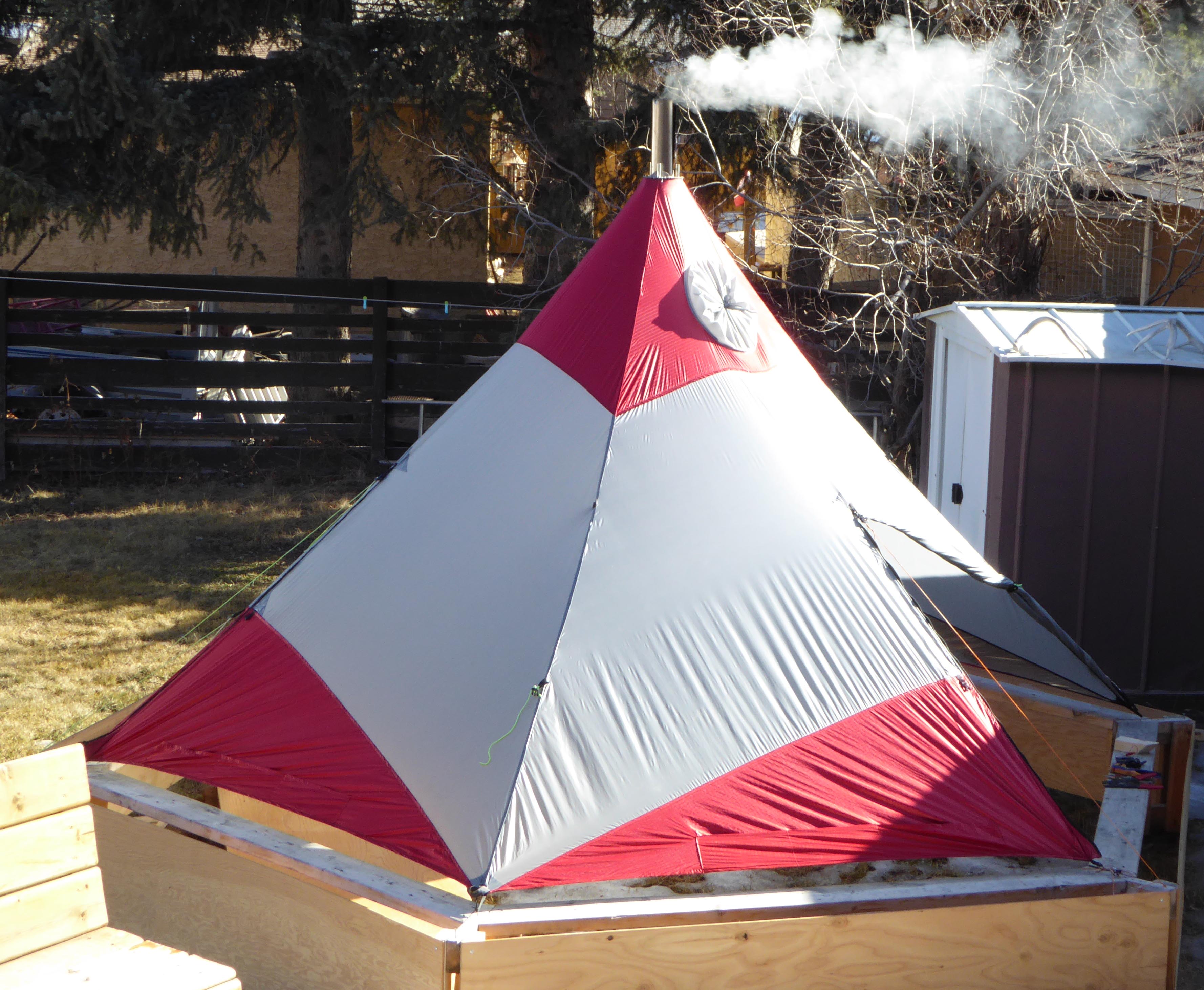 tent with woodstove