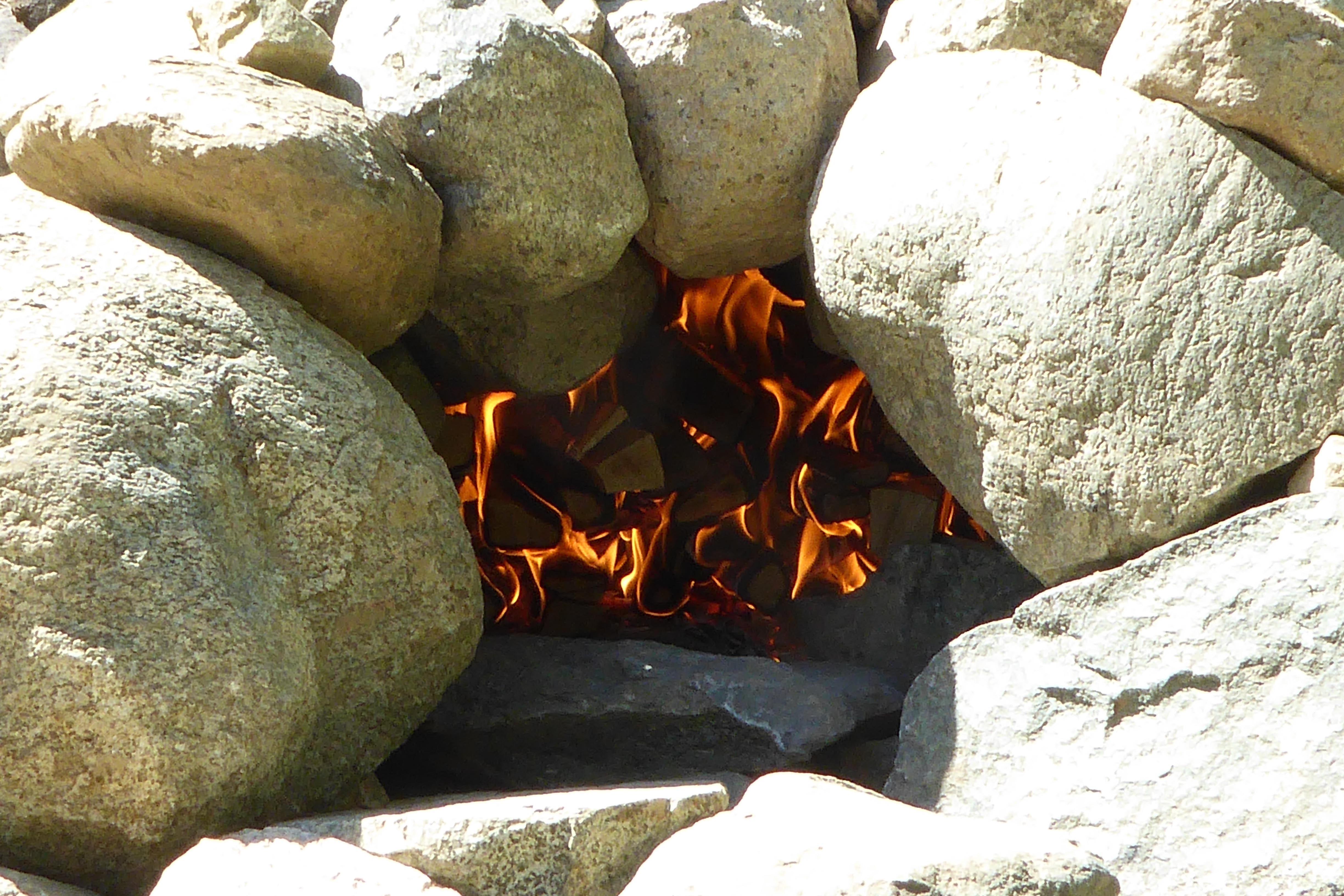 stone oven fire