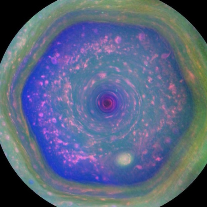 Hexagon on Saturn 